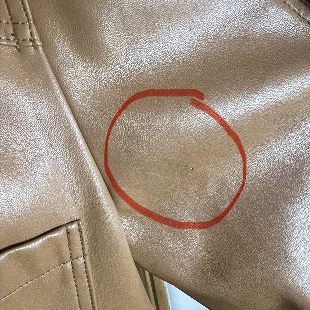 NWOT ANTHRO Katy Cropped Faux Leather Jacket *Flaw* - Picture 5 of 12